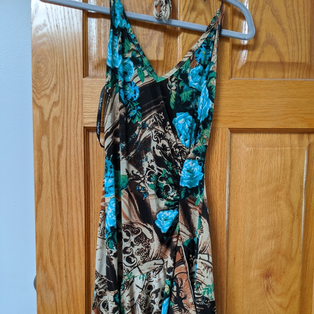 MOVING SALE!!!! Baby phat teal and brown dress